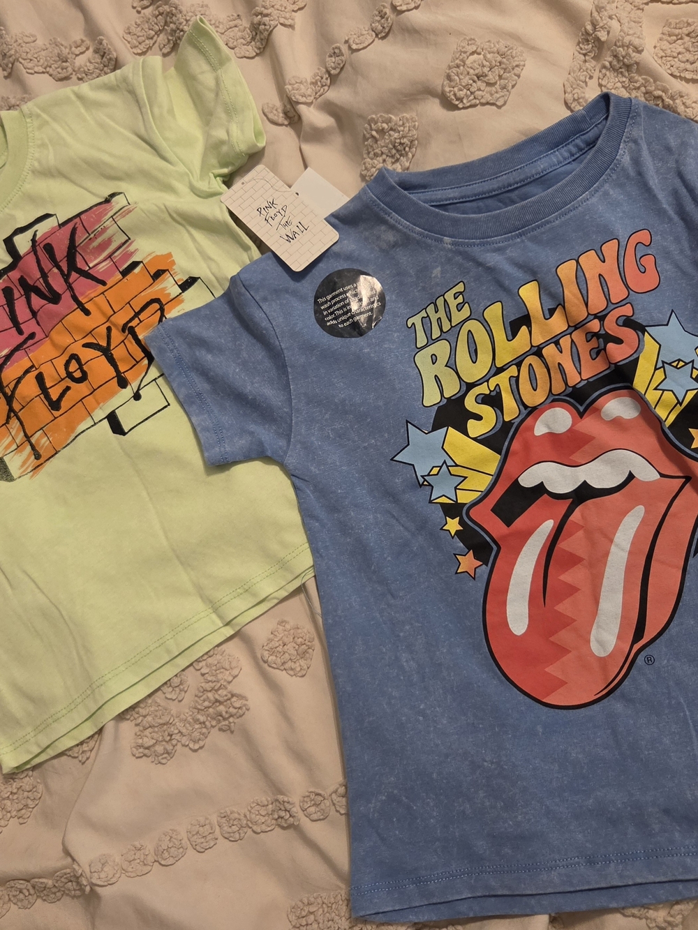 New 5T Pink Floyd & Rolling Stones Tees